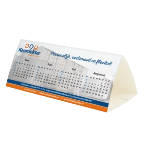 budget driehoek liggend bureaukalender