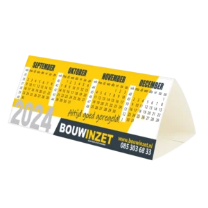budget driehoek liggend bureaukalender